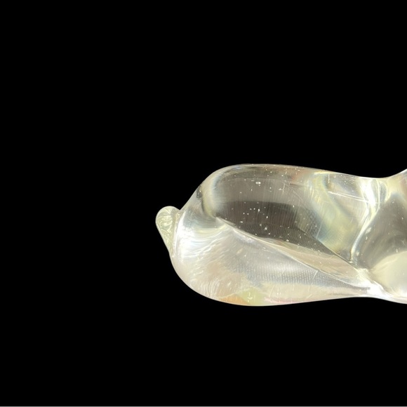 Vintage Pilgrim Clear Glass Rabbit Figurine, Laying Down Bunny - Picture 8 of 12